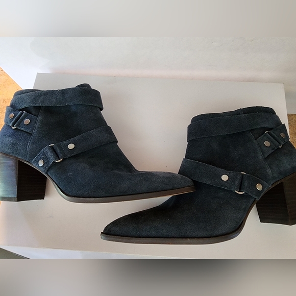 Sole Society Leather Ankle Booties Blue So-Dariela Women's Size 9.5 M - Picture 7 of 13